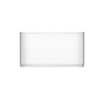 Zylindrischer Ersatz-Einfülltank aus klarem Glas für einen Stand-Wasserfilter.