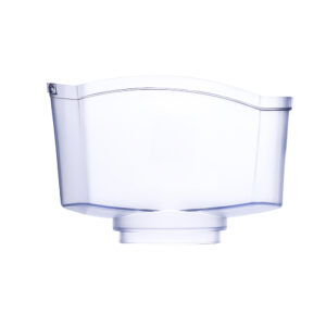 Seitliche Ansicht des transparenten Einfülltanks, einem Ersatzteil für eine Trinkwasser-Filterkanne von Lotus Vita.